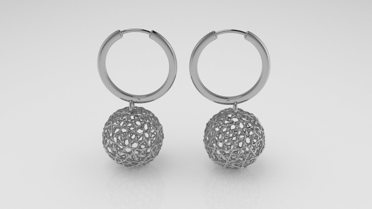 14k Gold Earrings, Bee Hive Style