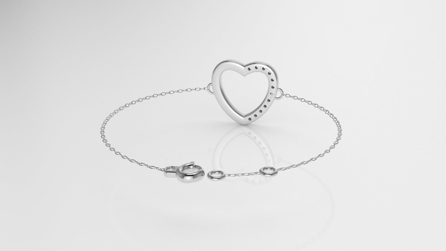 14k Bracelet with 12 DIAMOND 1.3mm VS1 each, split cut