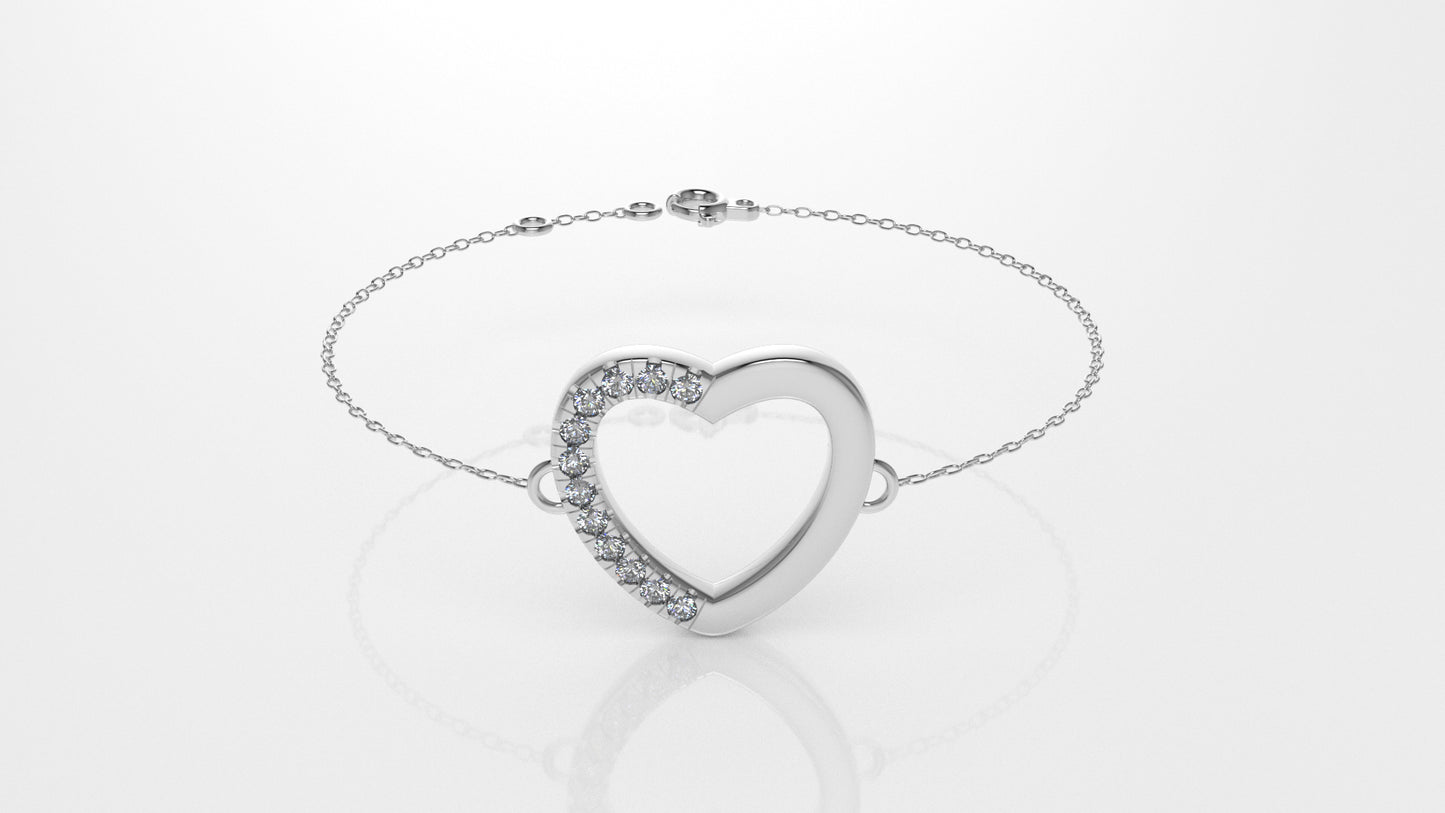 14k Bracelet with 12 DIAMOND 1.3mm VS1 each, split cut