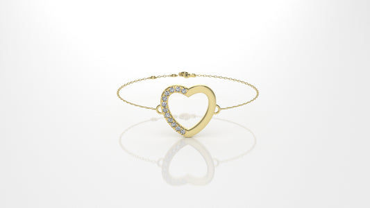 14k Bracelet with 12 DIAMOND 1.3mm VS1 each, split cut