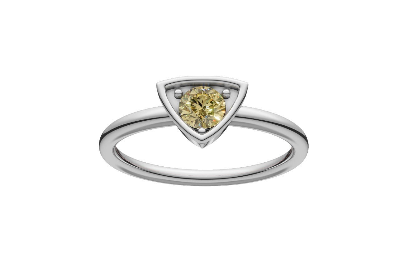 14K Gold Ring with 1 Citrine, STT: 3-Prong