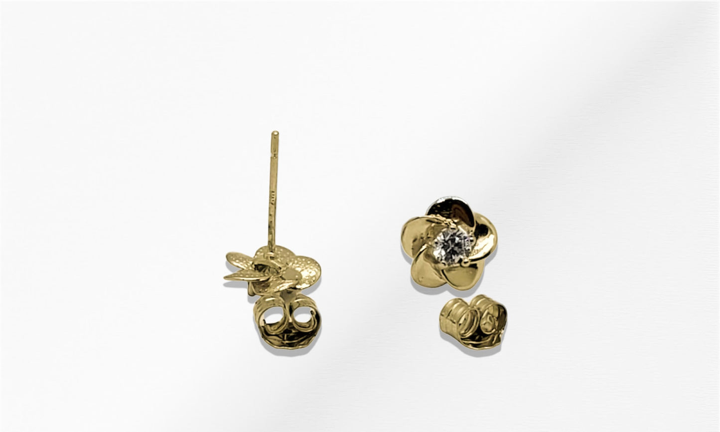 14K 0.25ct. tw. Diamond Flower Stud Earrings