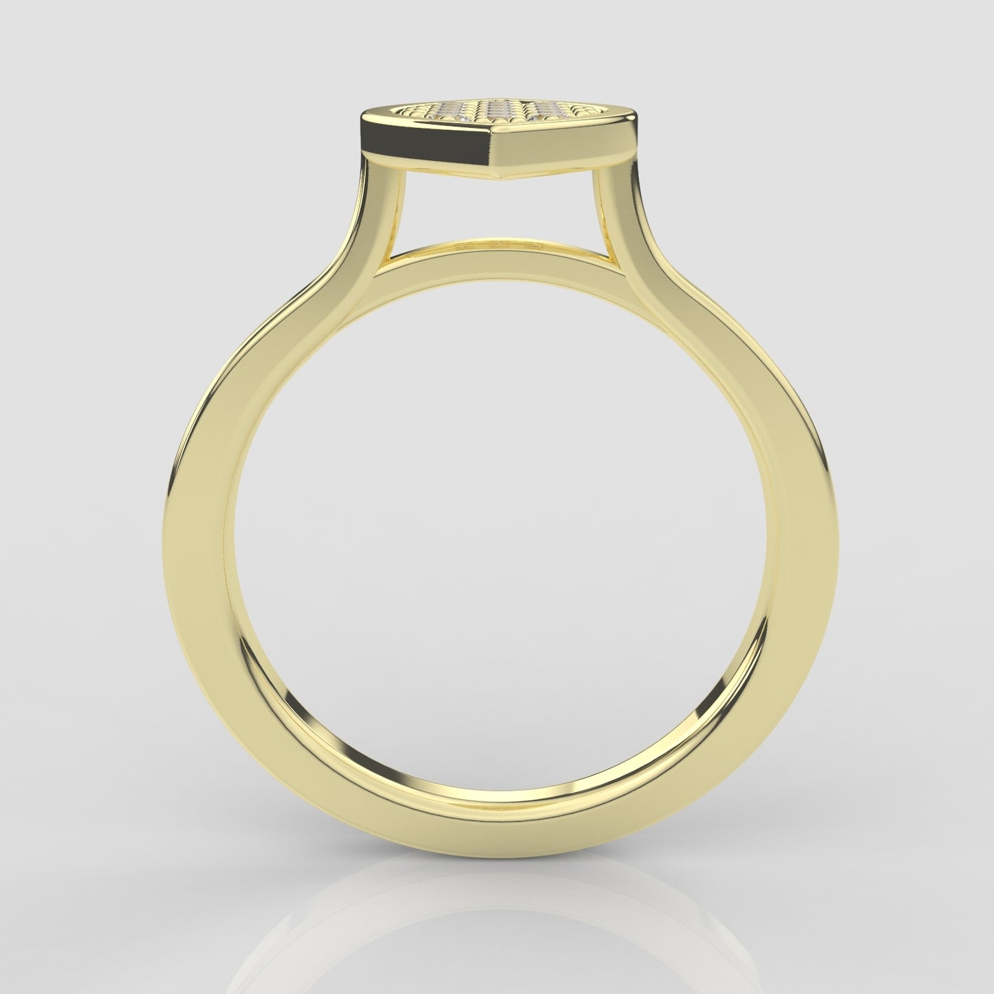 14k gold ring with 16 Diamond 24CT, engagement ring, "Eye Shape", everyday wear, comfortable and elegant