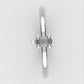 14K Band ring with Diamond VS1, style Pear, STT PRONG
