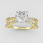 14K yellow gold Ring with Diamond VS1, Stt prongs