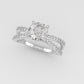 14K yellow gold Ring with Diamond VS1, Stt prongs