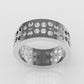 14k yellow gold band Ring with 14 Diamonds, "be hive style" "stt 2 prongs"