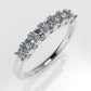 14k yellow gold Ring with 7 Diamond 2.5mm VS1 each, "stt prongs" stone round