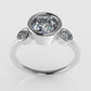 14K Engagement Ring with Diamond VS1, it is Bezel Mounted, band, stone round