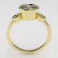 14K Engagement Ring with Diamond VS1, it is Bezel Mounted, band, stone round