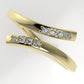 14K yellow Engagement gold Ring with Diamond VS1, it is use daily, "BAND" "setting prong"