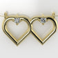 14K Pendant with DIAMONDS, includes 18 inch chain, 2 hearts