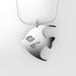 14K Pendant with 1 DIAMOND 2mm, includes 18 inch chain, Fish Style