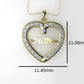 14K Pendant with 25 Diamond 1mm VS1 each, Only Pendant, "heart for MOM"