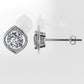 14k Push Back Earrings with 2 DIAMOND 6.5mm VS1 each, "stt 4 Prongs"