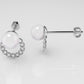 14k Yellow Gold Earrings with 2 PEARL of 6.5mm each