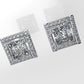 14k Push Back Earrings with 50 DIAMOND VS1, "Cut Princess and Stt: Prong"