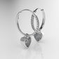 14k Gold Earrings with 22 DIAMOND VS1, "Cut Split" "Stt: Bezel"
