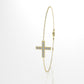14k Bracelet with 10 DIAMOND 1.2mm VS1 each, cross style