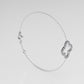 14k Bracelet with 20 DIAMOND 1.2mm VS1 each, "Clover"
