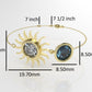 14k Bracelet with 1 DIAMOND 6.5mm VS1 and 1 BLUE TOPAZ 6.5mm