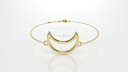 14k Bracelet, Moon Style