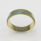 14K Engagement Ring with 84 AQUAMARINE 1.3mm each, "stt prong" "cut chanel" "stones at 45 degrees"