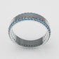 14K Engagement Ring with 84 AQUAMARINE 1.3mm each, "stt prong" "cut chanel" "stones at 45 degrees"