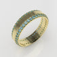 14K Engagement Ring with 84 AQUAMARINE 1.3mm each, "stt prong" "cut chanel" "stones at 45 degrees"