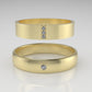 14K WEDDING Rings with 4 MOISSANITE VS1, "setting bezel and prong" "cut chanel"