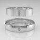 14K WEDDING Rings with 4 MOISSANITE VS1, "setting bezel and prong" "cut chanel"