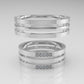 14K Engagement Band Rings with 10 MOISSANITE 1mm VS1 each, cut chanel, setting prongs, for men and women