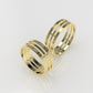 14K Engagement Band Rings with 10 MOISSANITE 1mm VS1 each, cut chanel, setting prongs, for men and women