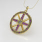 14K Pendant with 1 DIAMOND VS1 and 20 AMETHYST, Only Pendant