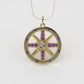 14K Pendant with 1 DIAMOND VS1 and 20 AMETHYST, Only Pendant