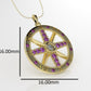 14K Pendant with 1 DIAMOND VS1 and 20 AMETHYST, Only Pendant