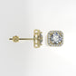 14k Yellow Gold Earrings with 42 DIAMOND VS1, "Stt: Prongs" "UNISEX"