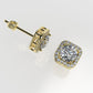 14k Yellow Gold Earrings with 42 DIAMOND VS1, "Stt: Prongs" "UNISEX"