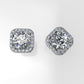 14k Yellow Gold Earrings with 42 DIAMOND VS1, "Stt: Prongs" "UNISEX"
