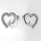 Push Back Gold Earrings with 20 DIAMONDS VS1, "Hearts and Stars" "Stt: Prongs"