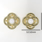 Push Back Earrings with 2 PEARL 4mm each, "Filigree"