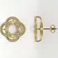 Push Back Earrings with 2 PEARL 4mm each, "Filigree"