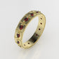 14K Ring with 15 RUBY, stt 2 Prong, Filigree
