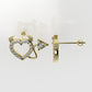 14k Gold Earrings with 34 DIAMONDS VS1, "Stt Prong" it is for daily use for any occasion