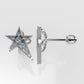 14k Yellow Gold Earrings with 14 DIAMONDS VS1, "STT: Prong" "FILIGREE" "STAR"