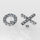 14K Earrings with 22 DIAMONDS VS1 each, "Style XO" "STT: Split"