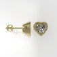 14k Gold Earrings with 2 DIAMOND VS1 each, "HEART SHAPE" "FILIGREE" "STT: BEZEL"