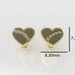 14k Gold Earrings with 10 DIAMONDS 1.2mm VS1 each , it is for daily use, "Hearts" "FILIGREE" "STT: 4 prong" "CUT: Chanel"
