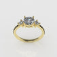 14K Ring with 14 BLACK DIAMONDS, 3 DIAMONDS, "Stt Prong"
