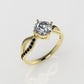 14K Ring with 18 BLACK DIAMONDS, 1 DIAMOND, "Stt Prong"